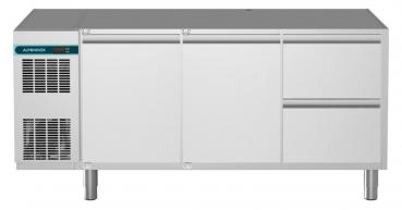 Tiefkühltisch CLM-TK 650 3-7011, ALPENINOX, steckerfertig, 2 Türen, 2 Halb-Schubladen