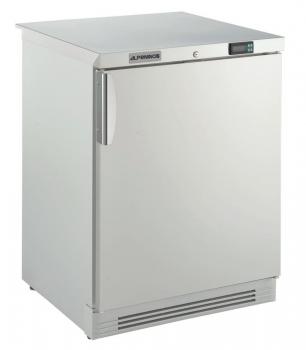 Gewerbetiefkühlschrank TK 160 W, ALPENINOX, mit statischer Kühlung und weißer Volltür, unterbaufähig