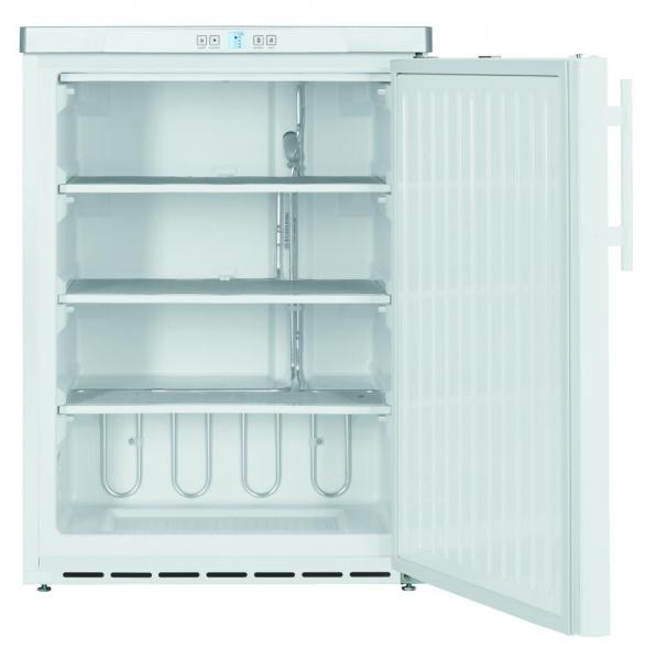 Gewerbetiefkühlschrank TK 140 W mit statischer Kühlung und Volltür in weiß, unterbaufähig